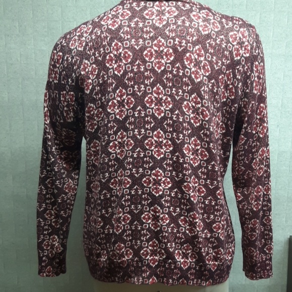 Talbots Maroon Cardigan - Picture 2 of 7